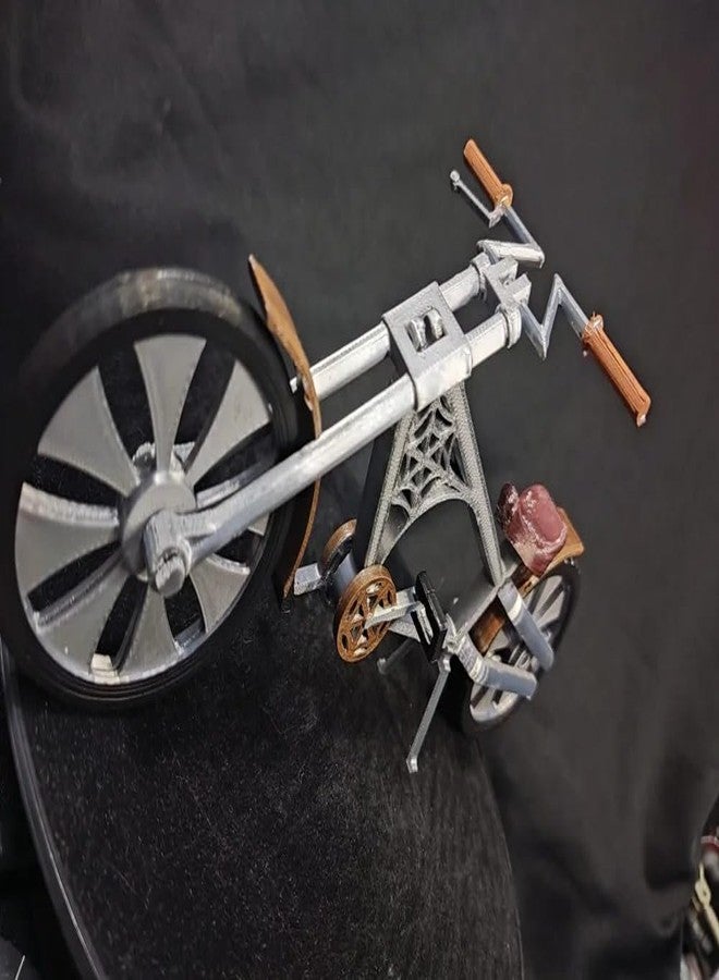 مجموعة مكعبات ثلاثية الأبعاد لوريدر سبايدر، نموذج دراجة تشوبر معدنية مزخرفة، قطعة عرض بنمط كلاسيكي، فضي وبني، متعدد الألوان - Image 3